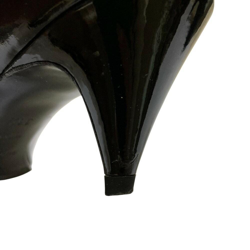 Saint Laurent Paris Shoes Pumps Heel EU 36.5 US 6.5 Patent Leather Black Auth