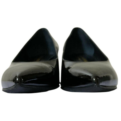 Saint Laurent Paris Shoes Pumps Heel EU 36.5 US 6.5 Patent Leather Black Auth