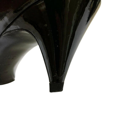 Saint Laurent Paris Shoes Pumps Heel EU 36.5 US 6.5 Patent Leather Black Auth