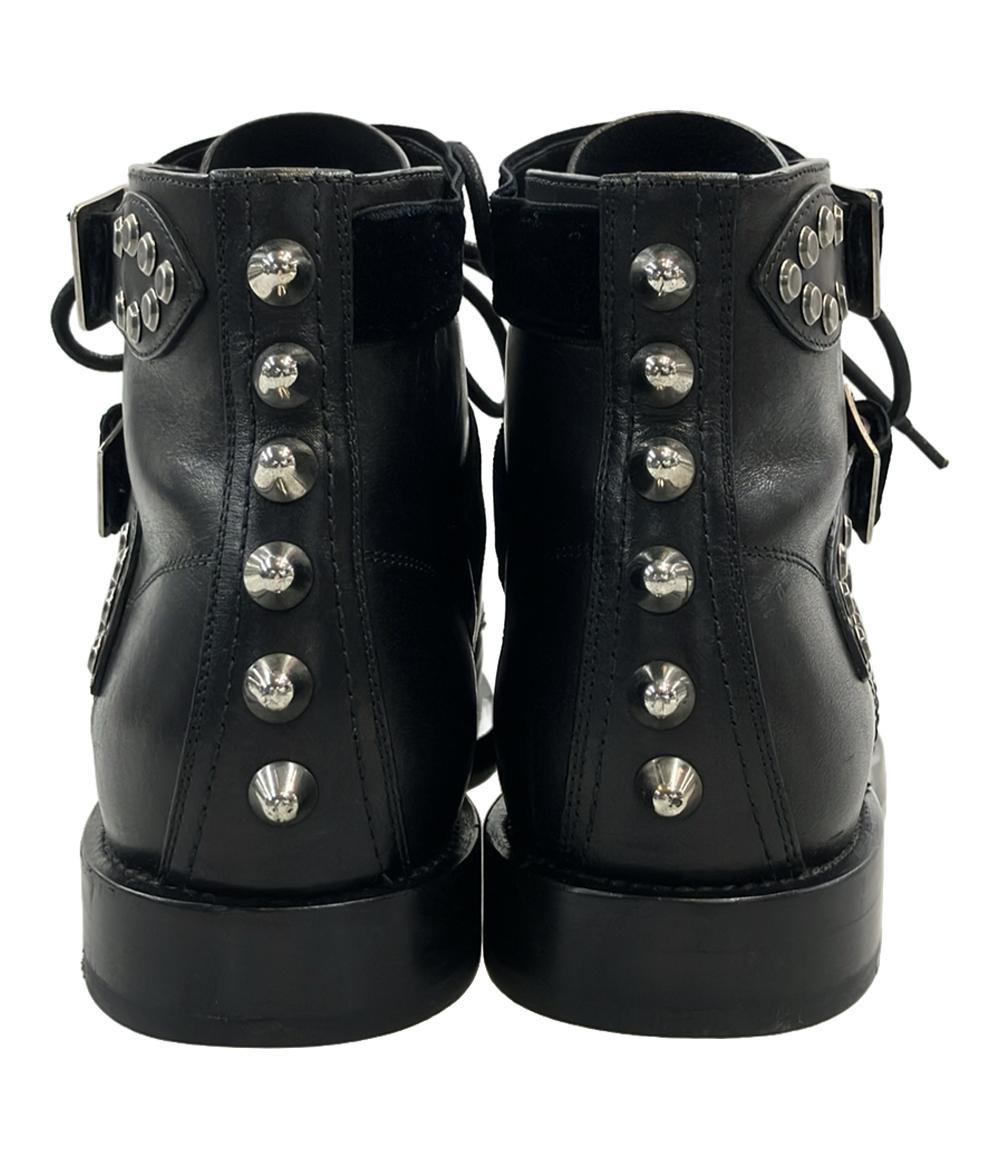 Saint Laurent Short Boots Shoes EU 38 US 8 Black Authentic