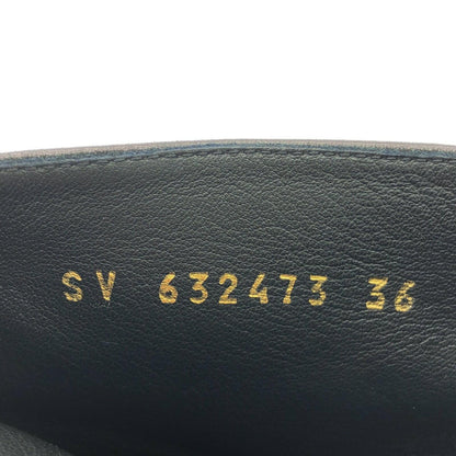 Saint Laurent Paris Short Boots Shoes EU 36 US 6 Leather Black Authentic