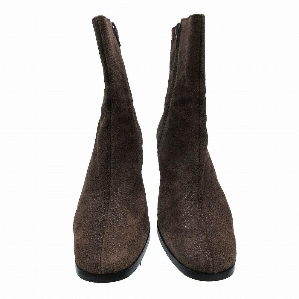 Saint Laurent Short Boots Shoes EU 35.5 US 5.5 Brown Authentic