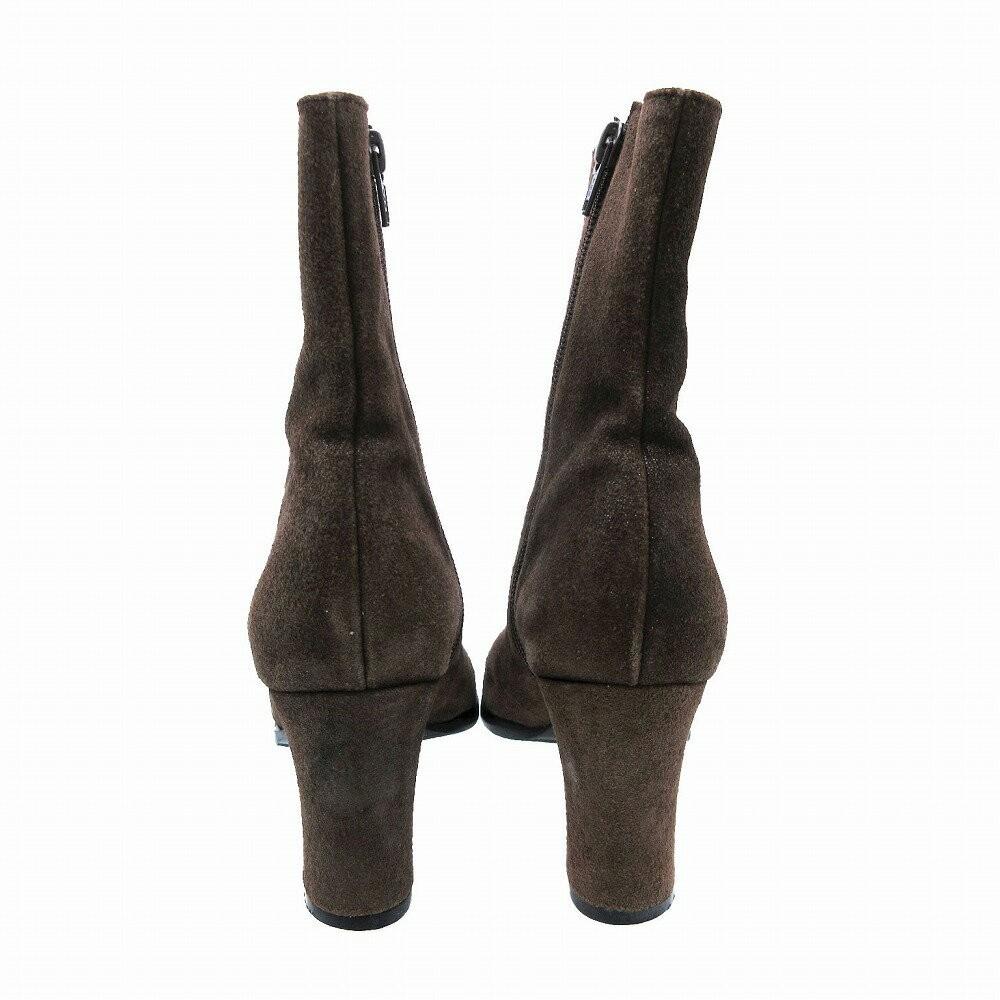 Saint Laurent Short Boots Shoes EU 35.5 US 5.5 Brown Authentic
