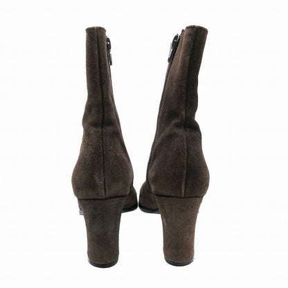 Saint Laurent Short Boots Shoes EU 35.5 US 5.5 Brown Authentic
