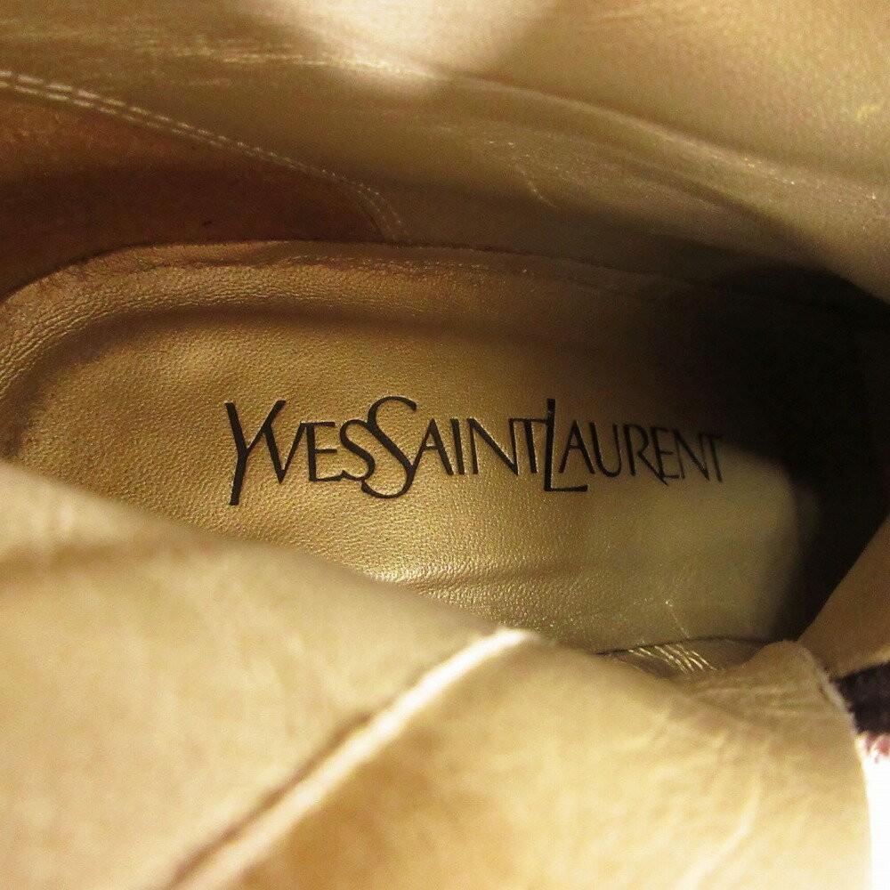 Saint Laurent Short Boots Shoes EU 35.5 US 5.5 Brown Authentic