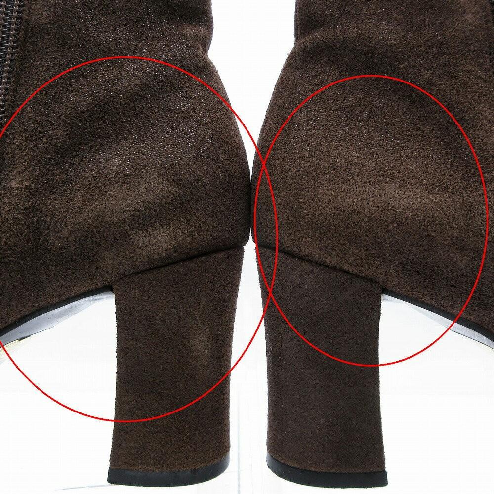 Saint Laurent Short Boots Shoes EU 35.5 US 5.5 Brown Authentic