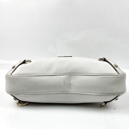GUCCI Shoulder Bag Purse Leather White Authentic