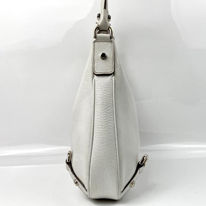 GUCCI Shoulder Bag Purse Leather White Authentic