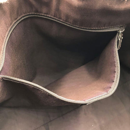 GUCCI Hand Bag Tote Purse GG Crystal PVC Canvas Leather Dark Brown Authentic