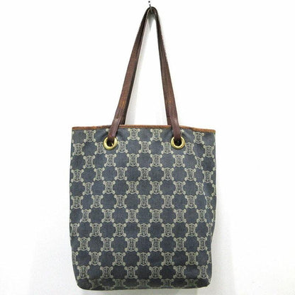 CELINE Hand Bag Tote Purse Macadam Denim Blue Authentic