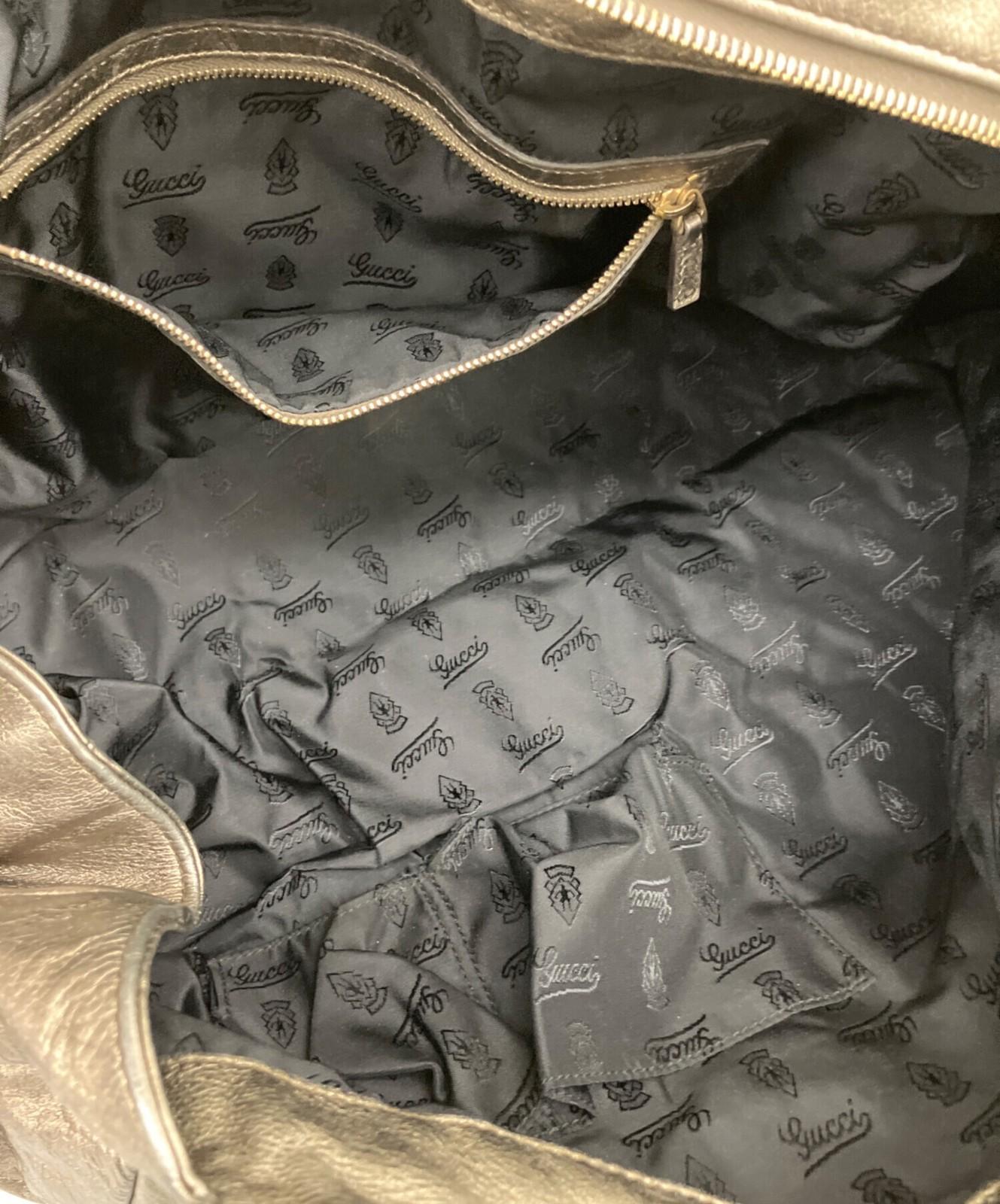 GUCCI Hand Bag Tote Purse Beige Authentic