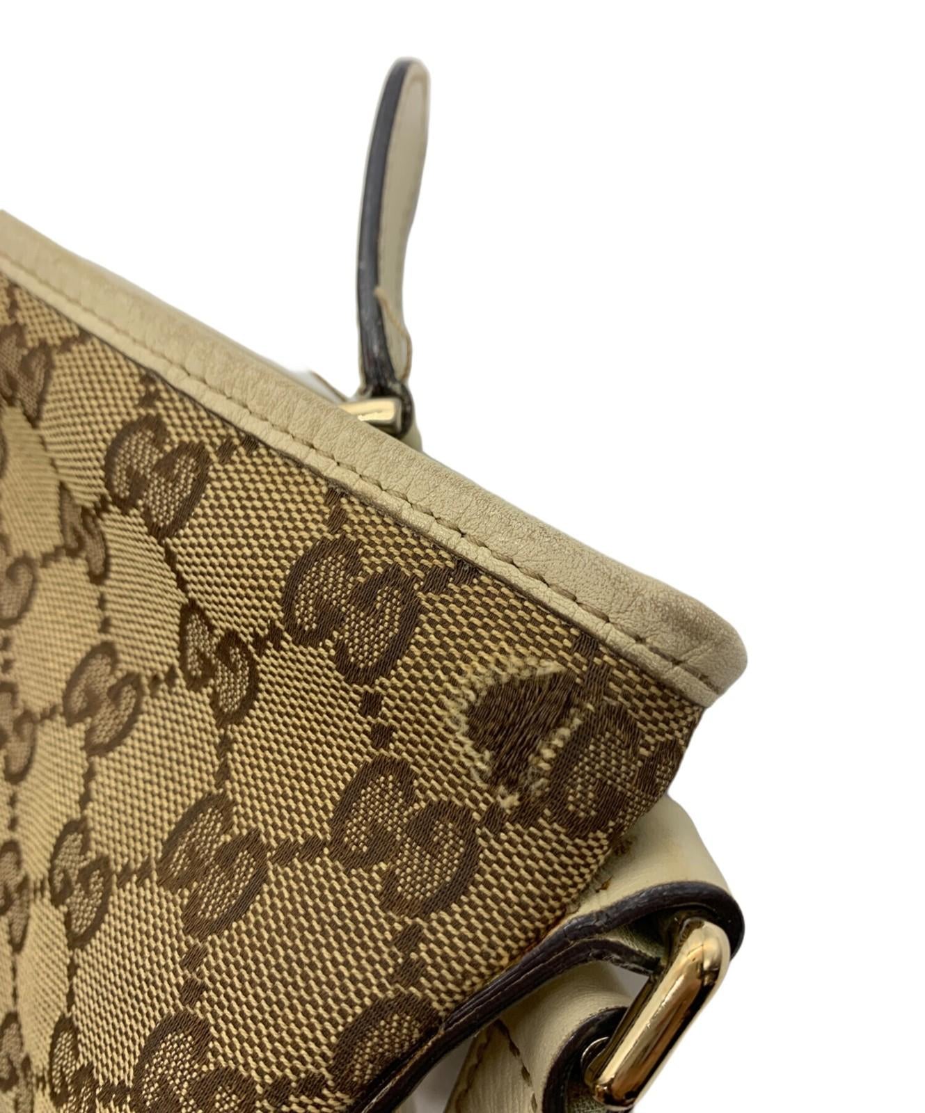 GUCCI Shoulder Bag Purse GG Canvas Authentic