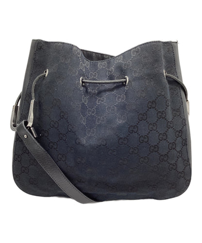 GUCCI Shoulder Bag Purse GG Black Authentic