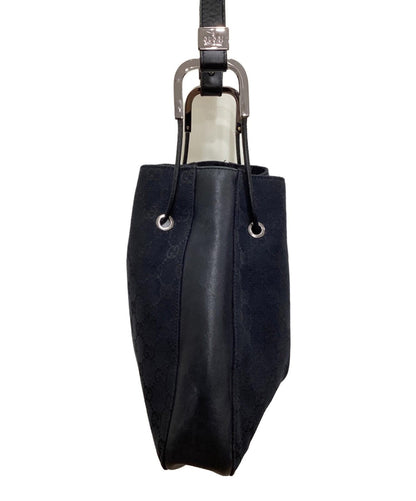 GUCCI Shoulder Bag Purse GG Black Authentic