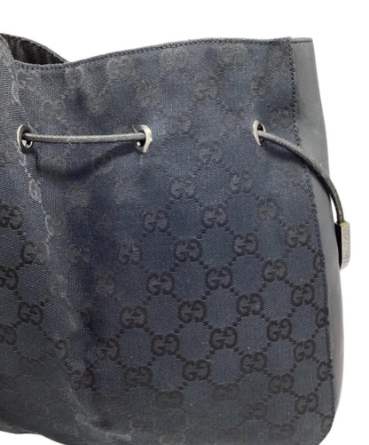 GUCCI Shoulder Bag Purse GG Black Authentic