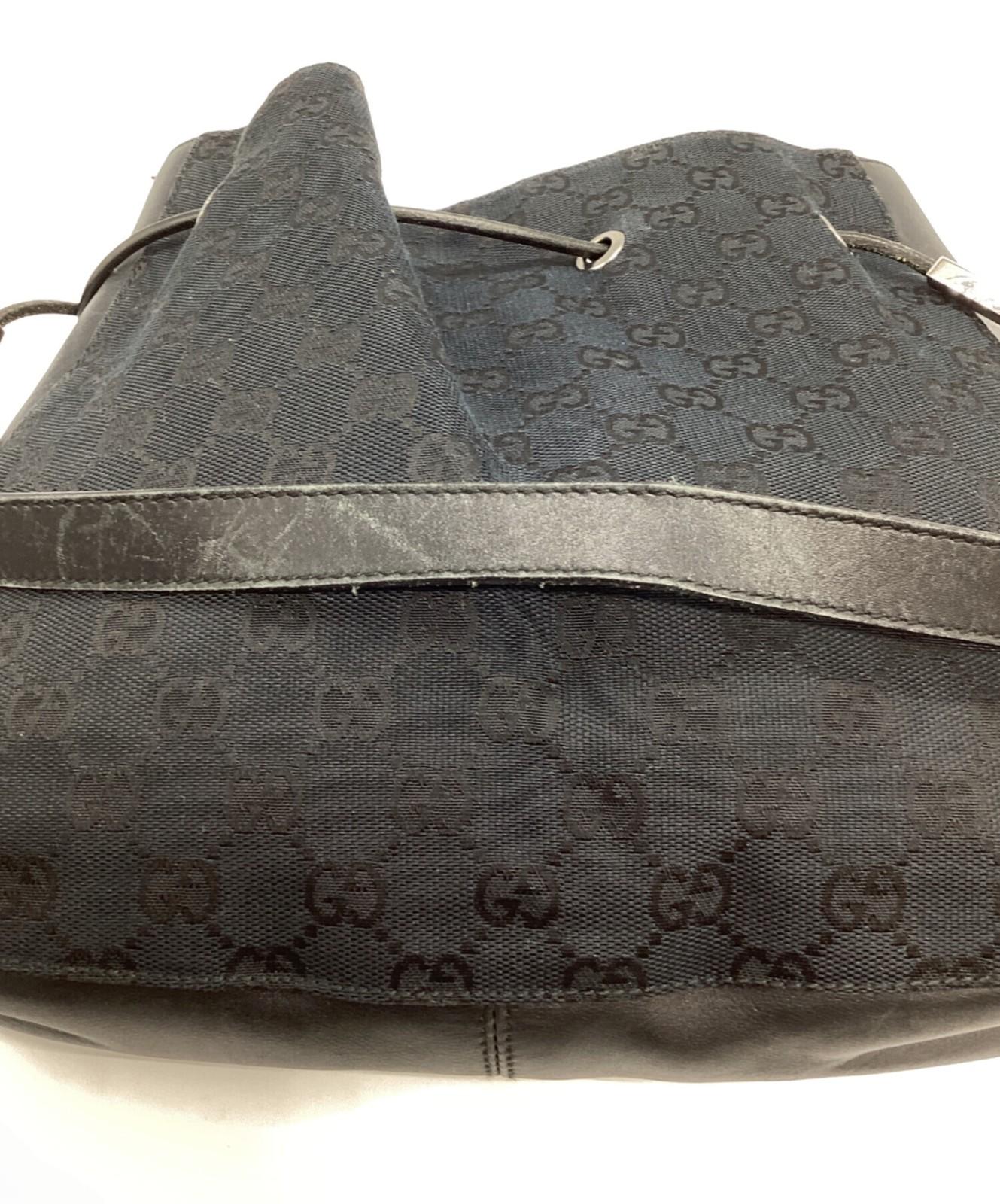 GUCCI Shoulder Bag Purse GG Black Authentic