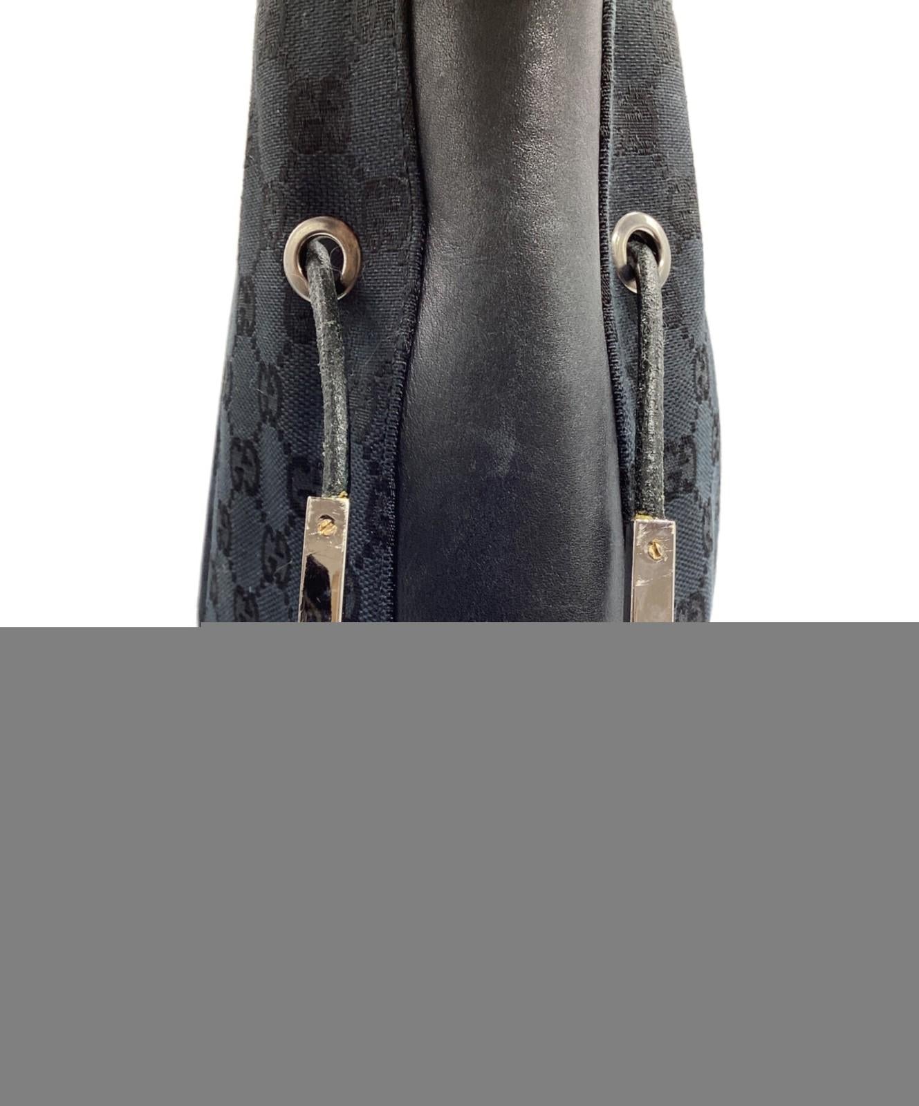 GUCCI Shoulder Bag Purse GG Black Authentic