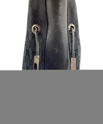 GUCCI Shoulder Bag Purse GG Black Authentic