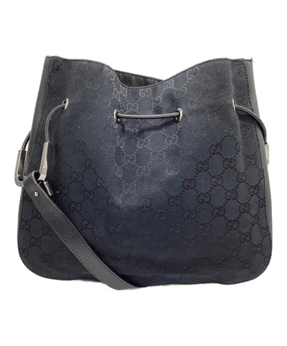 GUCCI Shoulder Bag Purse GG Black Authentic