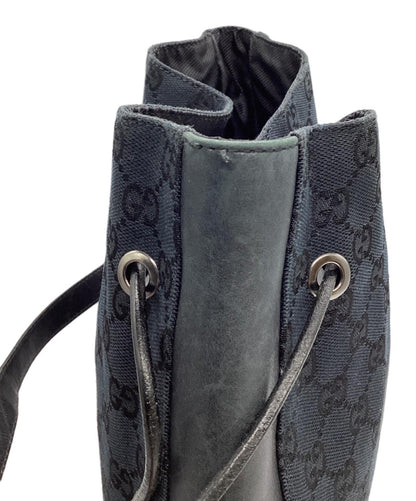 GUCCI Shoulder Bag Purse GG Black Authentic