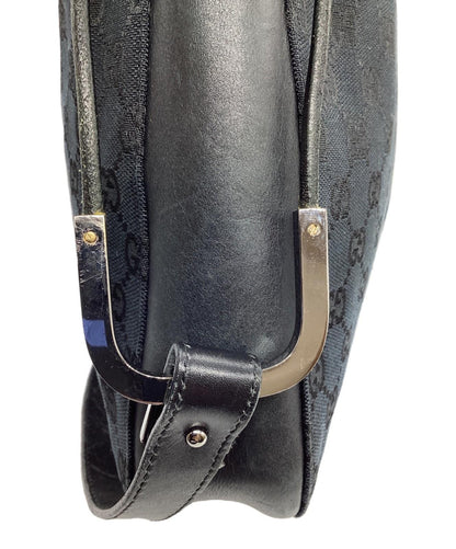 GUCCI Shoulder Bag Purse GG Black Authentic