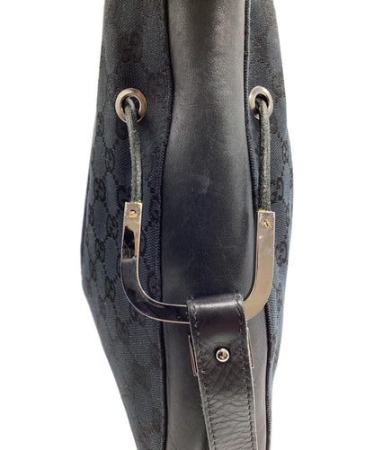 GUCCI Shoulder Bag Purse GG Black Authentic