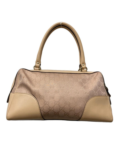 GUCCI Mini Boston Bag Hand Tote Purse GG Pink Authentic