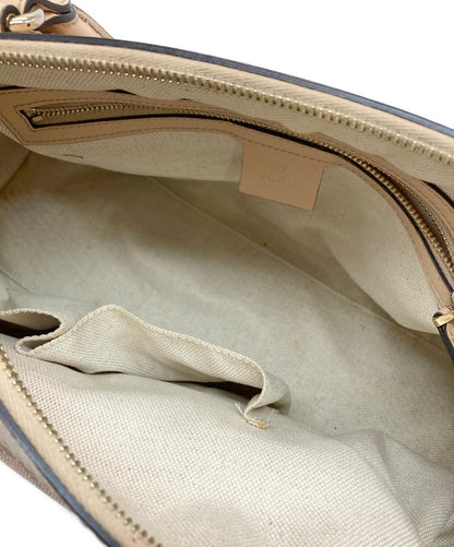 GUCCI Mini Boston Bag Hand Tote Purse GG Pink Authentic