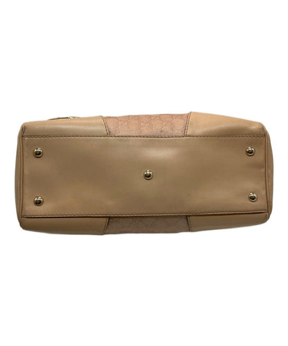 GUCCI Mini Boston Bag Hand Tote Purse GG Pink Authentic