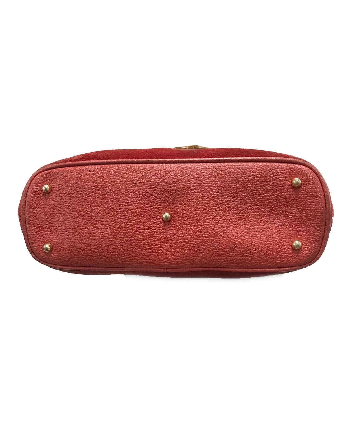 GUCCI Hand Bag Tote Purse Bamboo Red Authentic