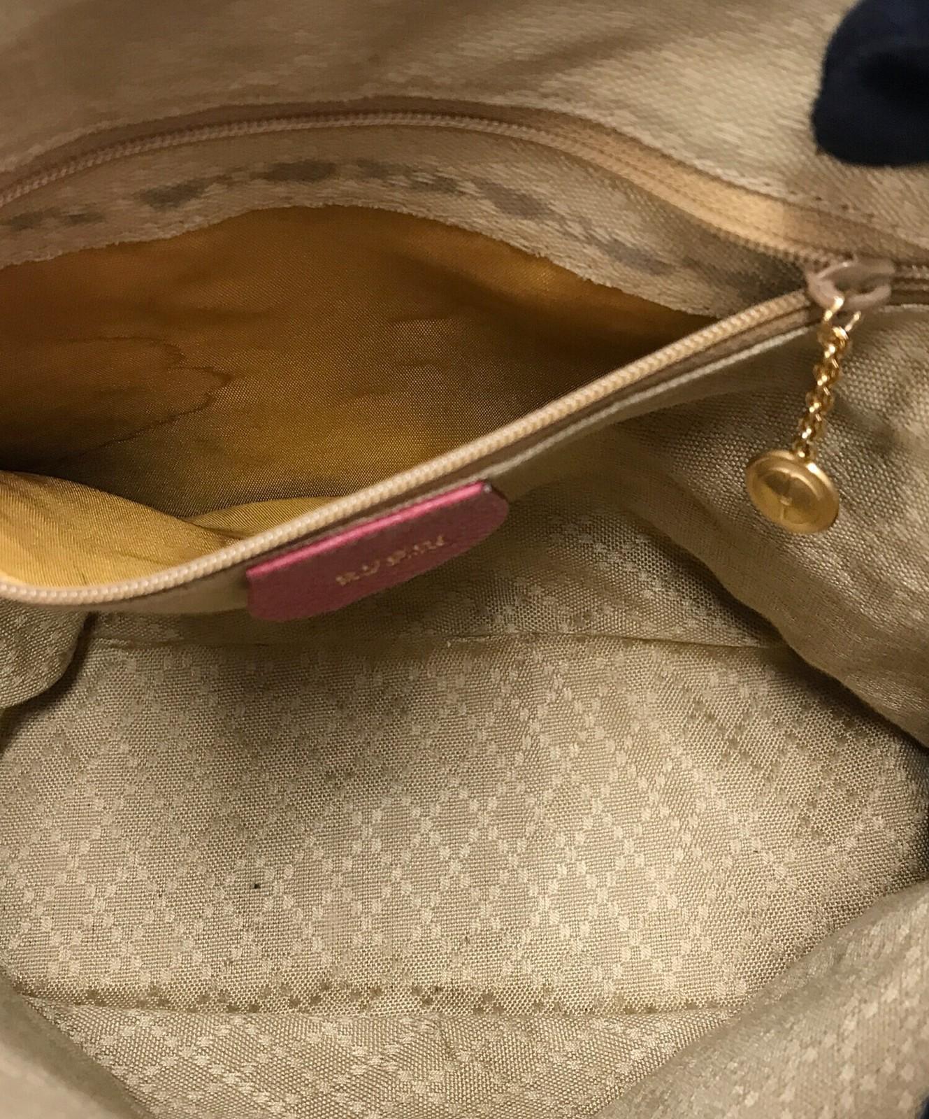 GUCCI Hand Bag Tote Purse Bamboo Red Authentic