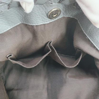 GUCCI Hand Bag Tote Purse Bamboo Leather Gray Authentic