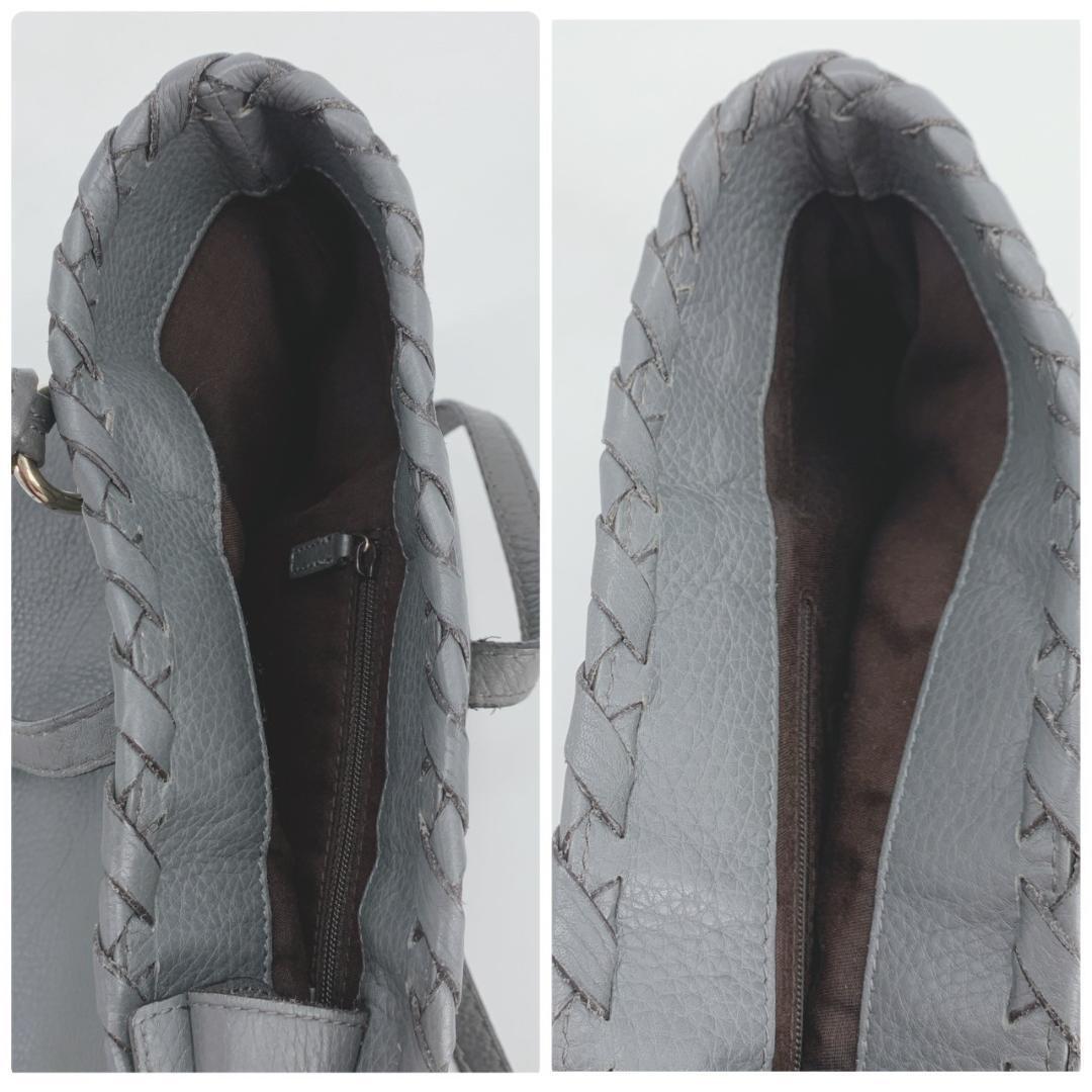 GUCCI Hand Bag Tote Purse Bamboo Leather Gray Authentic