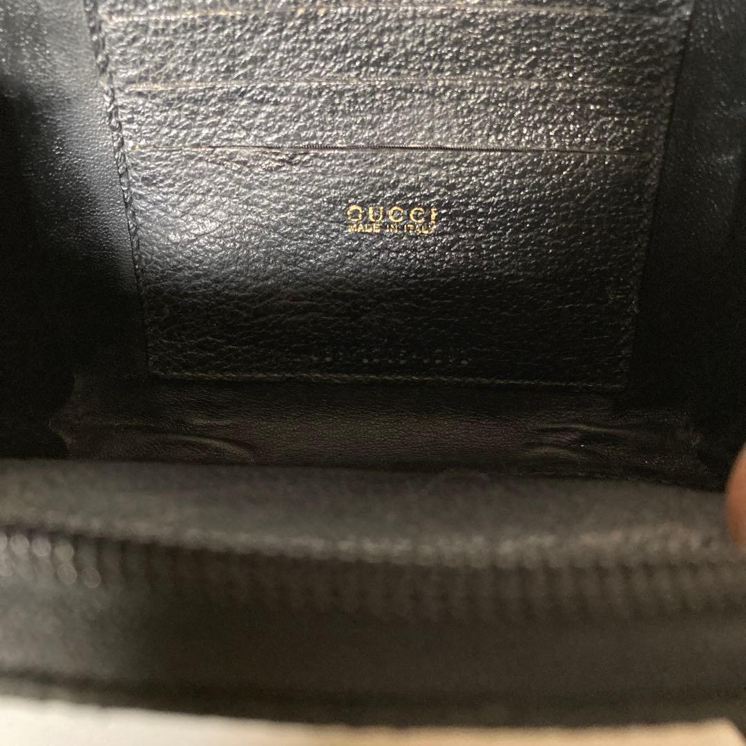 GUCCI Hand Shoulder Bag Tote Purse Bamboo Suede Black Authentic