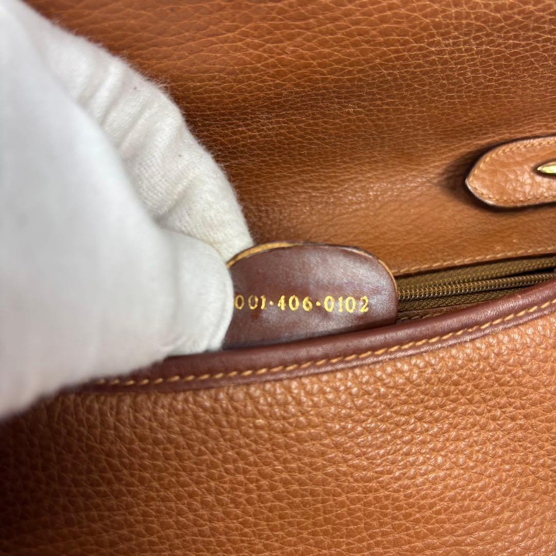 GUCCI Shoulder Bag Purse Interlocking Leather Brown Authentic