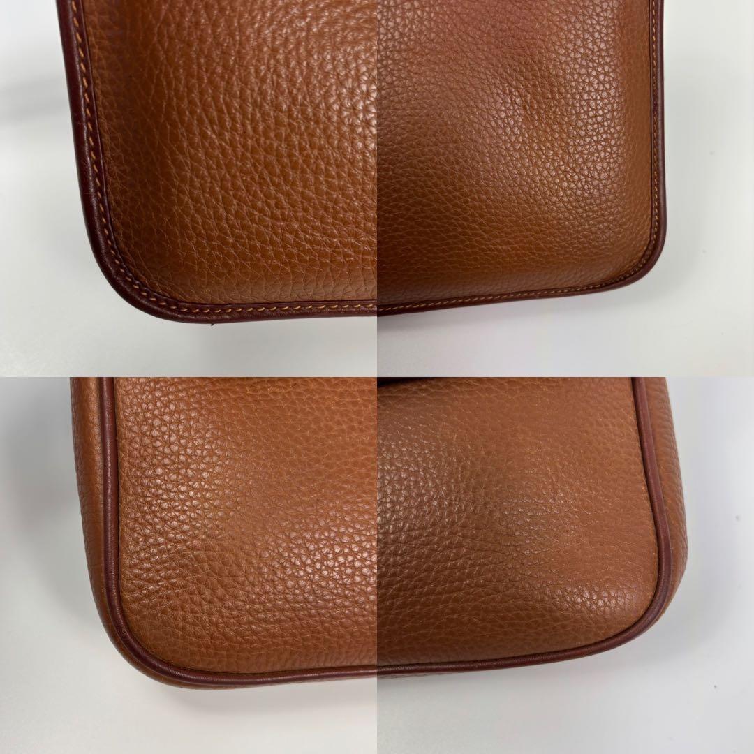 GUCCI Shoulder Bag Purse Interlocking Leather Brown Authentic