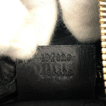 GUCCI Hand Bag Tote Purse Logo Patent Leather Black Authentic