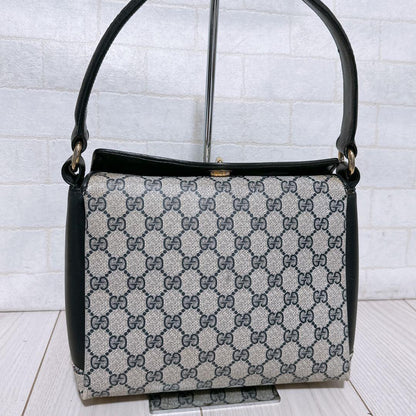 GUCCI Hand Bag Tote Purse GG PVC Leather Authentic