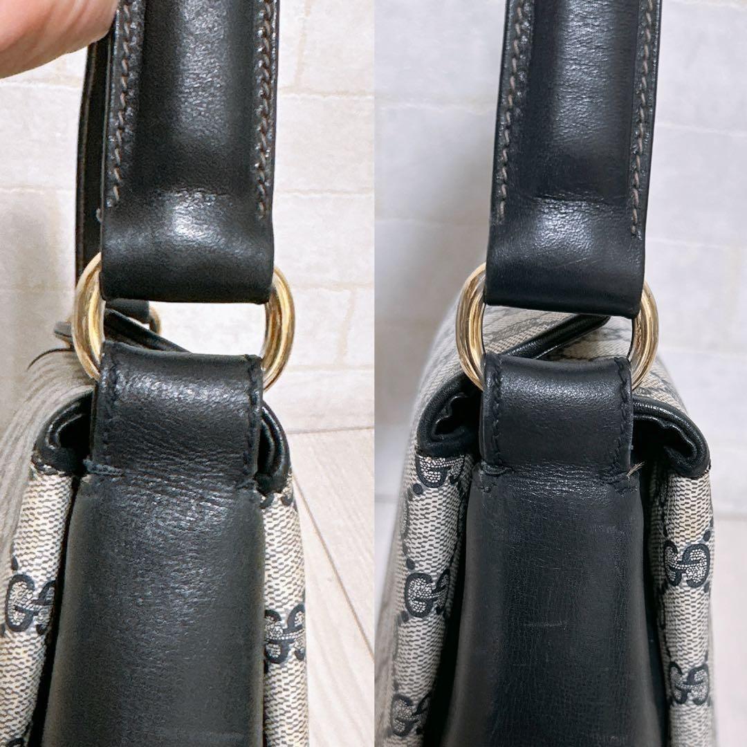 GUCCI Hand Bag Tote Purse GG PVC Leather Authentic