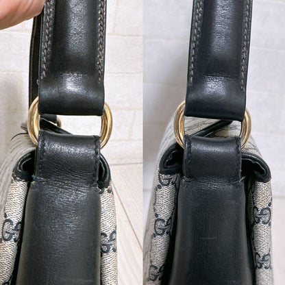 GUCCI Hand Bag Tote Purse GG PVC Leather Authentic