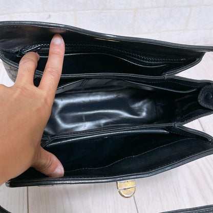 GUCCI Hand Bag Tote Purse GG PVC Leather Authentic