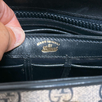 GUCCI Hand Bag Tote Purse GG PVC Leather Authentic