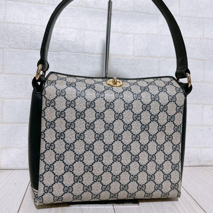 GUCCI Hand Bag Tote Purse GG PVC Leather Authentic