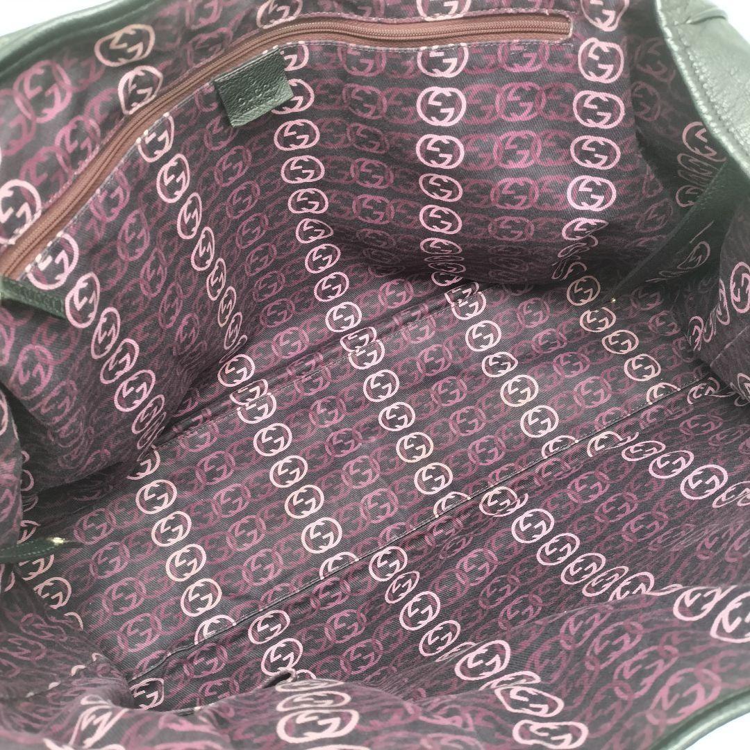 GUCCI Hand Bag Tote Purse Ribbon Leather Black Authentic