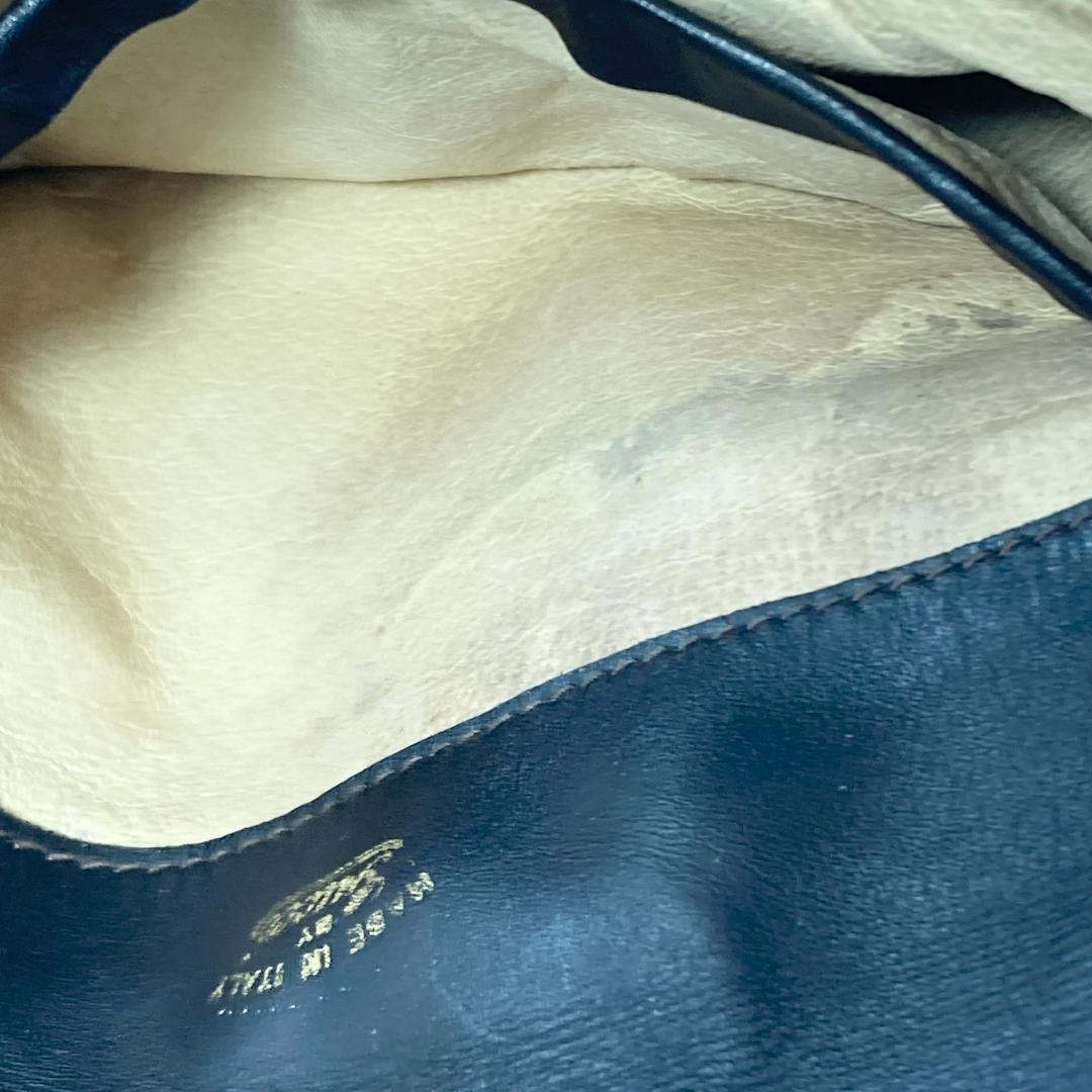 GUCCI Clutch Bag Second Bag GG Leather Brown Authentic