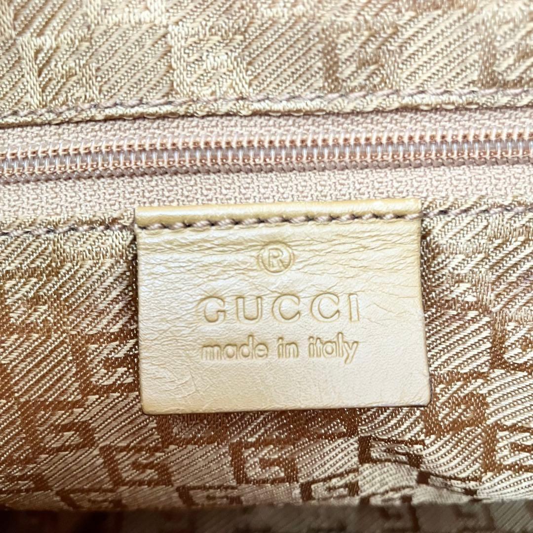 GUCCI One Shoulder Bag Purse Leather Suede Pink Brown Authentic