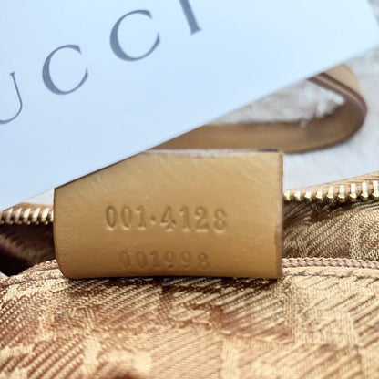 GUCCI One Shoulder Bag Purse Leather Suede Pink Brown Authentic