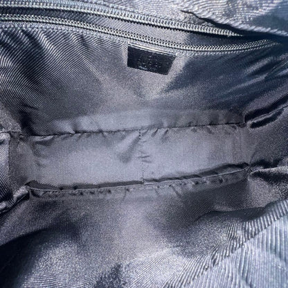 GUCCI One Shoulder Bag Purse GG Canvas Leather Brown Black Authentic